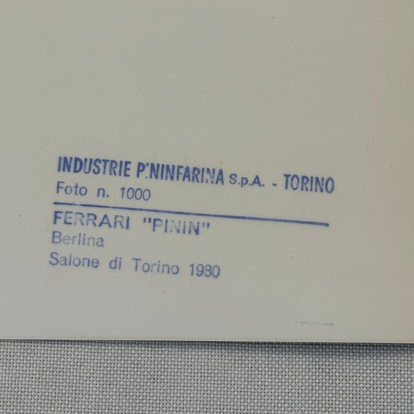 1980 Ferrari Pinin Pininfarina Concept Car Prototype Factory Press Photo