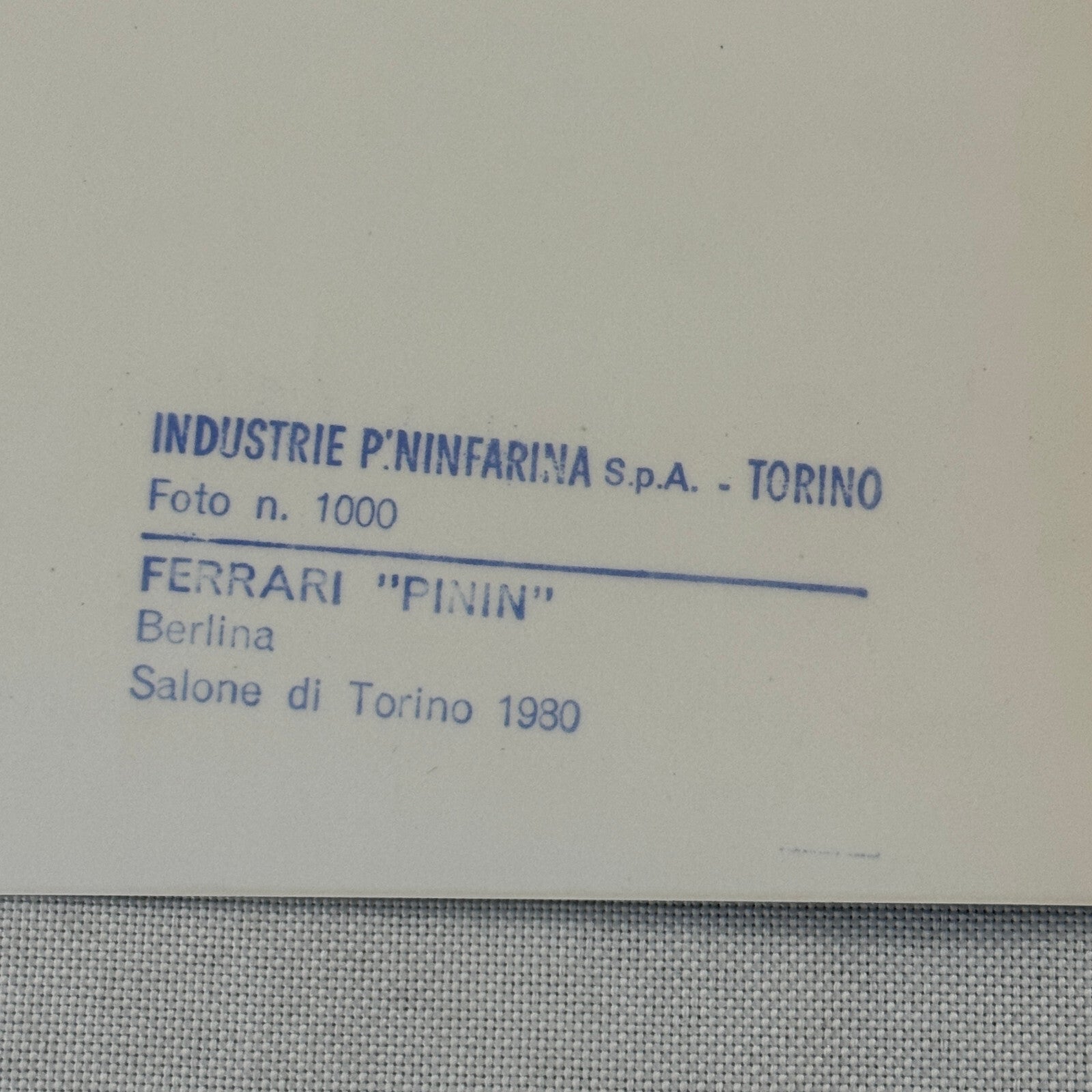 1980 Ferrari Pinin Pininfarina Concept Car Prototype Factory Press Photo