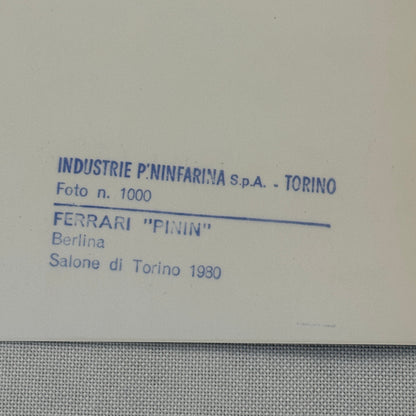 1980 Ferrari Pinin Pininfarina Concept Car Prototype Factory Press Photo