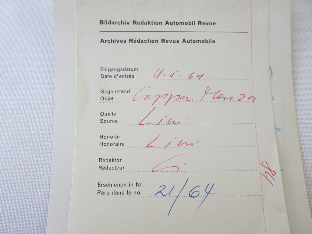 Vintage 1964 Racing Photograph Photo Image - Grand Prix Race Cars 