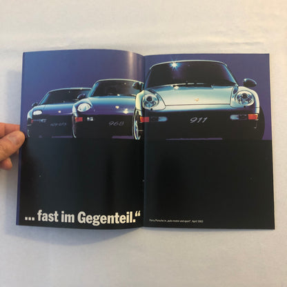 1993 1994 Porsche 911 928 968 Sales Brochure Catalog GERMAN Text