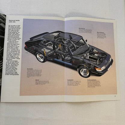 Vintage Saab 900 Cabriolet Saab 900 Turbo 16 Aero Sales Brochure Car SWEDISH