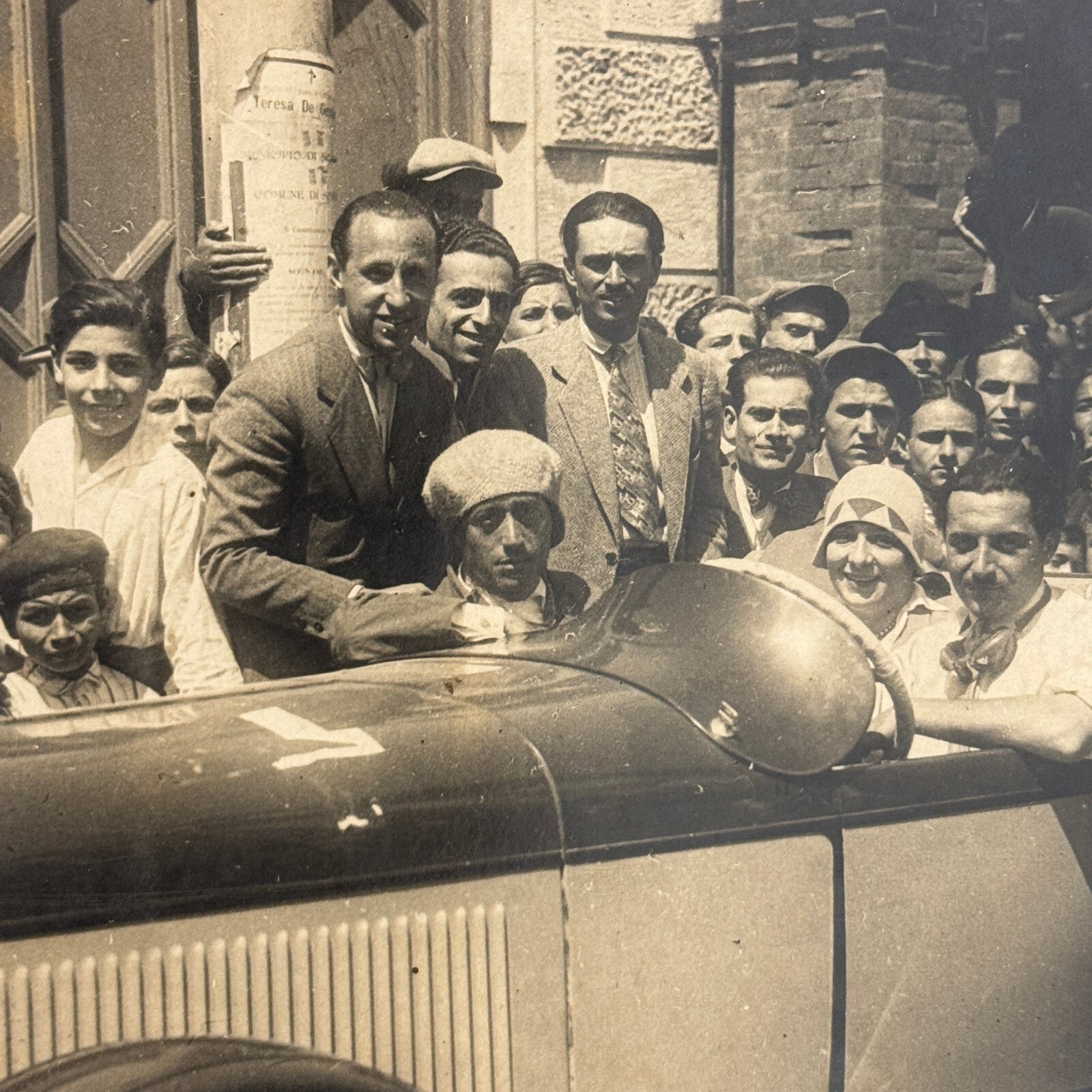 Antique Chrysler Car Automobile Photo Photograph Italian Photographer Stamp