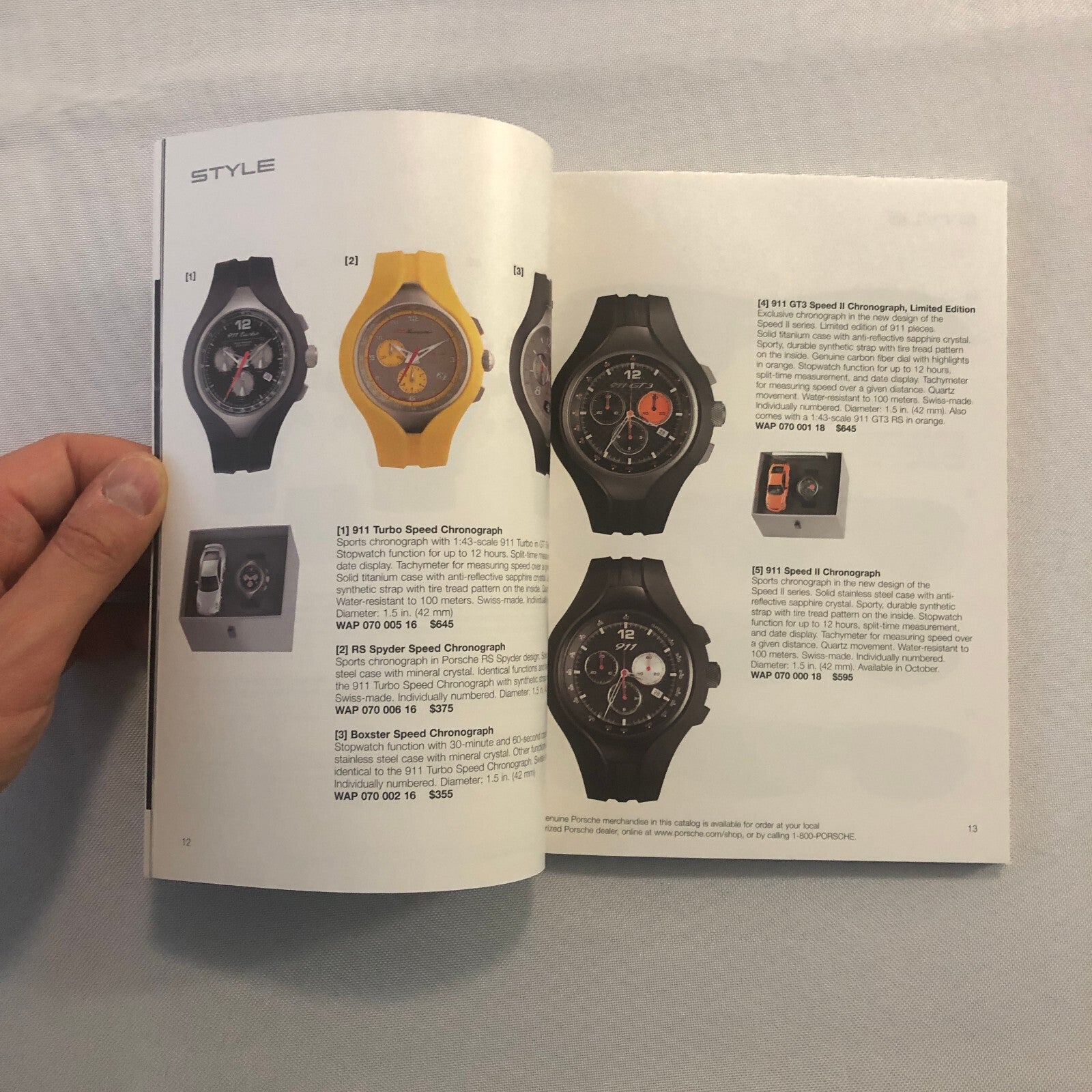 Porsche Lifestyle Accessories Brochure Catalog Die Cast Model Watch Clothing +