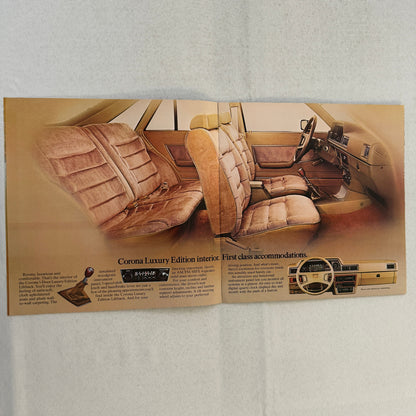 1980 Toyota Corona Car Sales Brochure Catalog Custom Sedan Deluxe Wagon Luxury