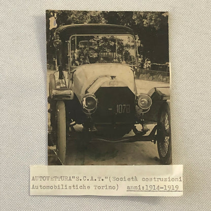 Antique SCAT Società Ceirano Automobili Photo Photograph Vintage 