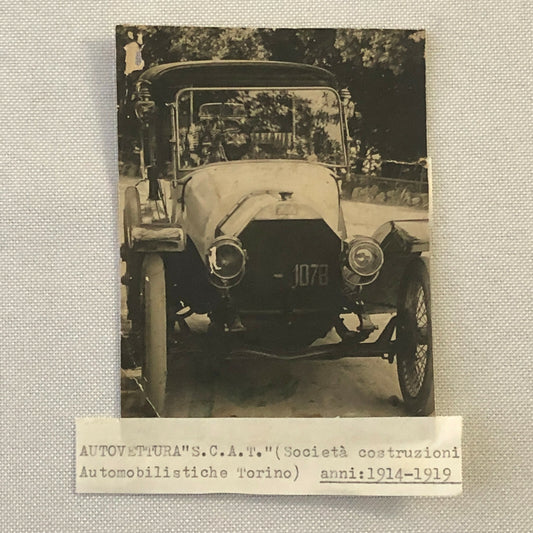 Antique SCAT Società Ceirano Automobili Photo Photograph Vintage 