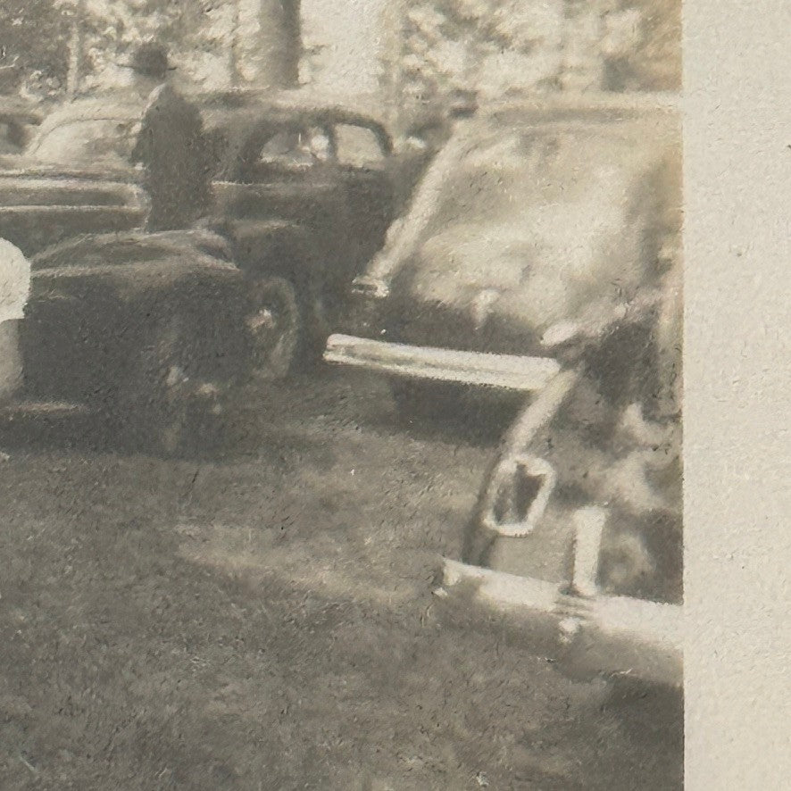 Vintage Photo Photograph Print Family with Car Automobile Children Man Woman