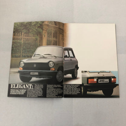 Autobianchi A112 Elegant Abarth Junior XEL Car Sales Brochure Catalog GERMAN