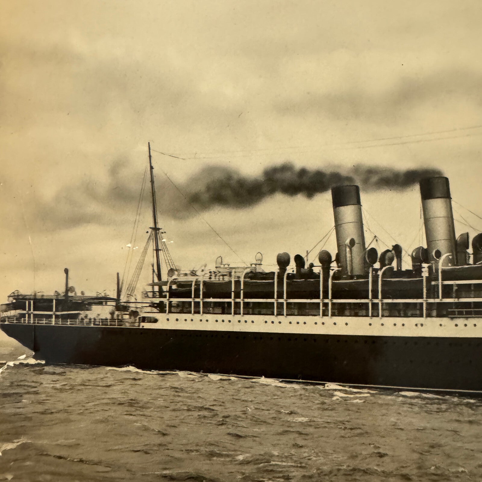 Vintage Ship Boat Photo Photograph Print Canadian Pacific Liner Montlaurier