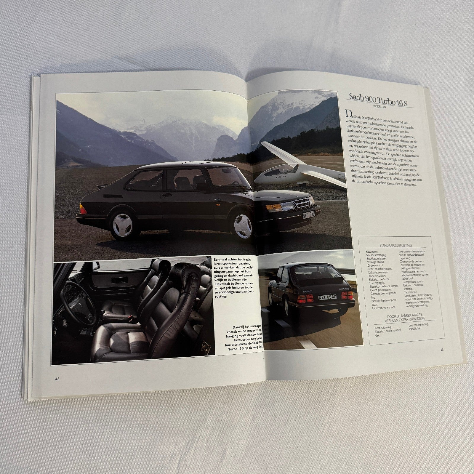 Vintage Saab 900 Car Sales Brochure Catalog 900 Cabriolet 900 Turbo 16S DUTCH