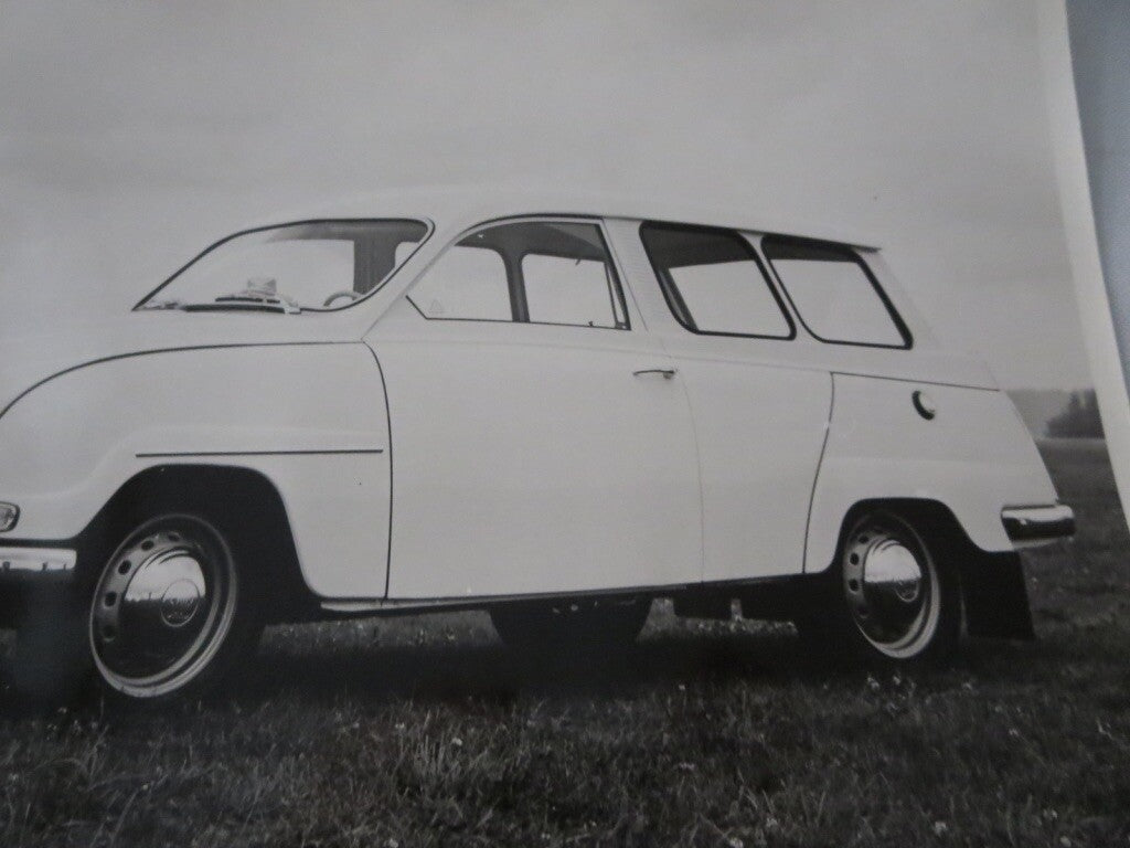 Vintage Saab 95 Station Wagon Factory Press Photo Photograph Image 