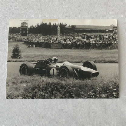 Vintage Racing Photo Photograph 1967 German Grand Prix Jack Brabham 