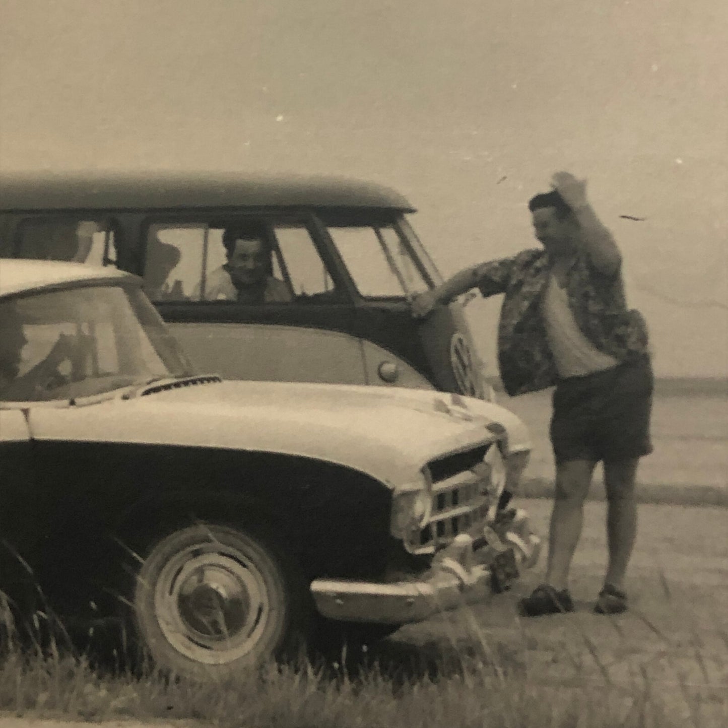 Vintage Volkswagen VW Bus and Rambler Car Photo Photograph Lot of 2 AL22SM2