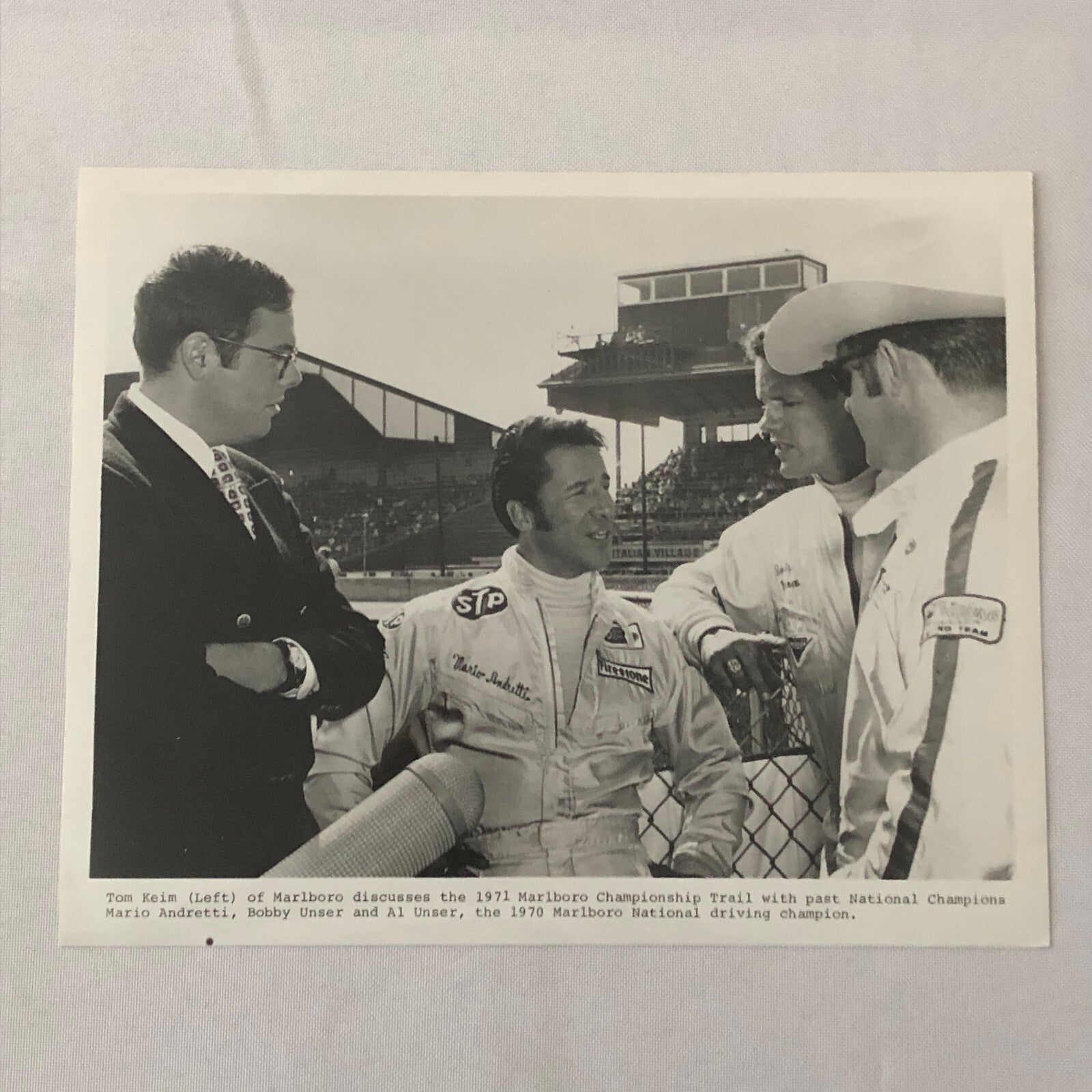 Vintage Indy Indianapolis Racing Photo Photograph 1971 Al Unser Mario Andretti +