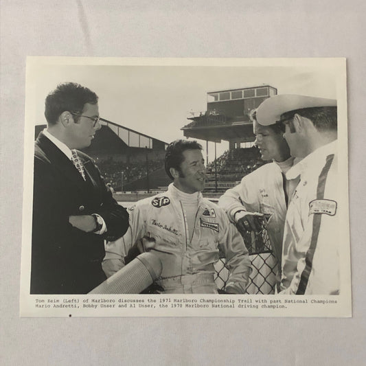 Vintage Indy Indianapolis Racing Photo Photograph 1971 Al Unser Mario Andretti +