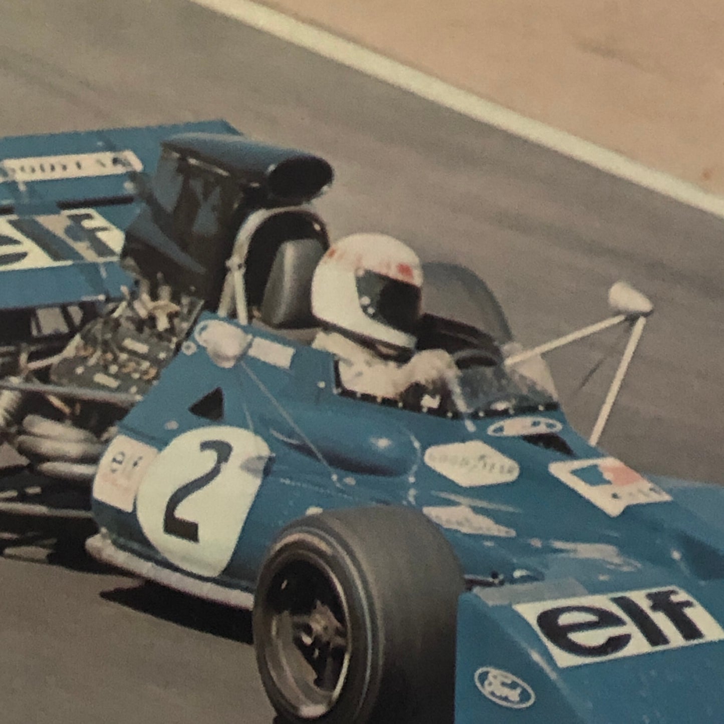 Vintage Jackie Stewart ELF Ford Racing Car Postcard Post Card