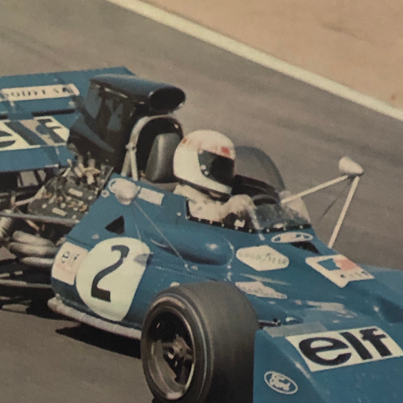 Vintage Jackie Stewart ELF Ford Racing Car Postcard Post Card