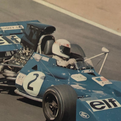 Vintage Jackie Stewart ELF Ford Racing Car Postcard Post Card