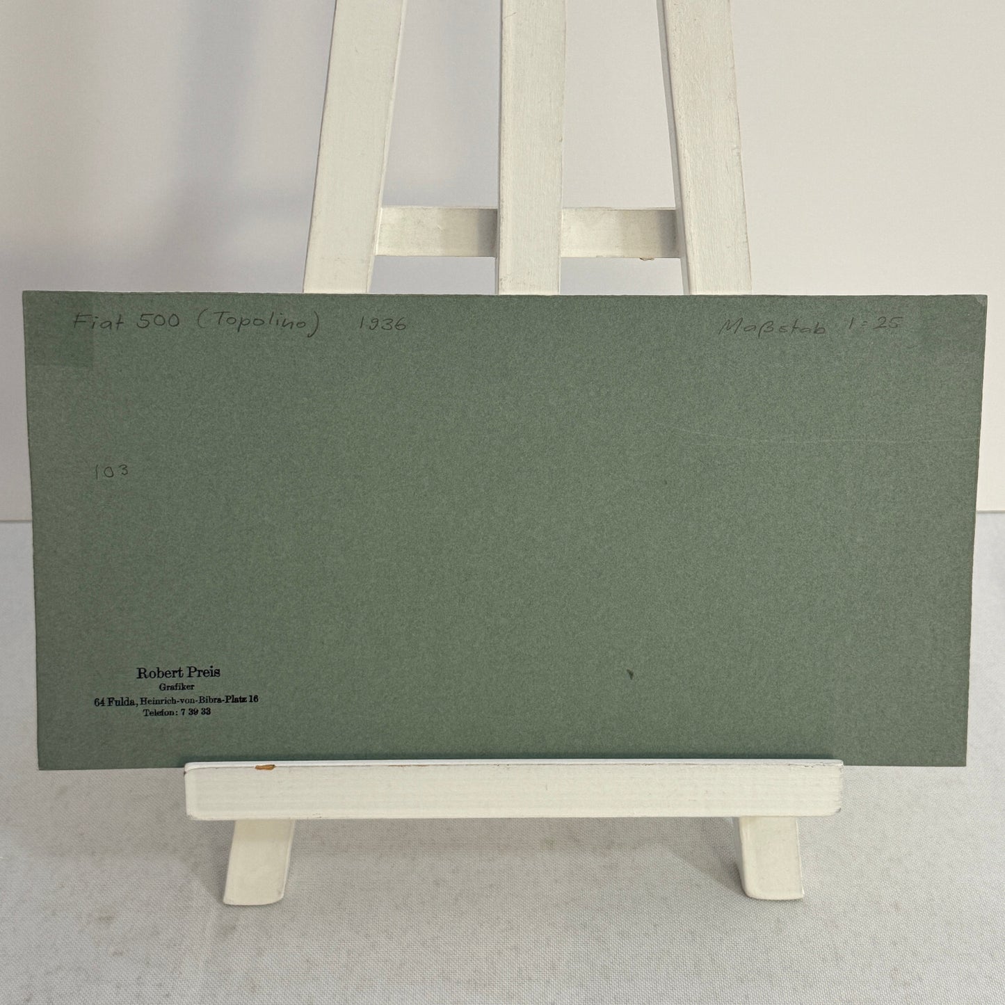 1936 Fiat 500 Topolino Car Illustration Art Drawing Hand Drawn Vintage