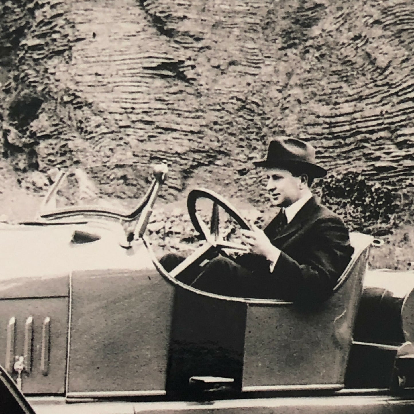 Vintage Car Automobile Driver Photo Photograph - Modern Era Print 