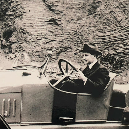 Vintage Car Automobile Driver Photo Photograph - Modern Era Print 