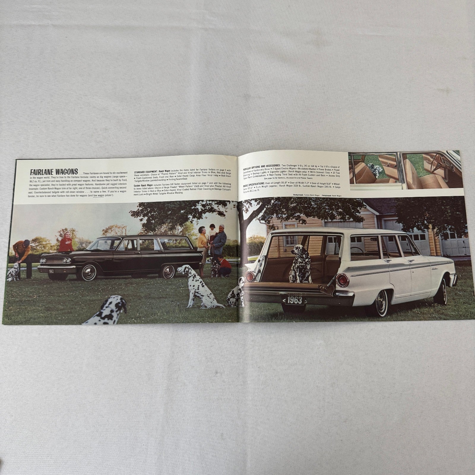 1963 Ford Fairlane Car Sales Brochure Catalog Canadian Fairlane 500 Wagon +