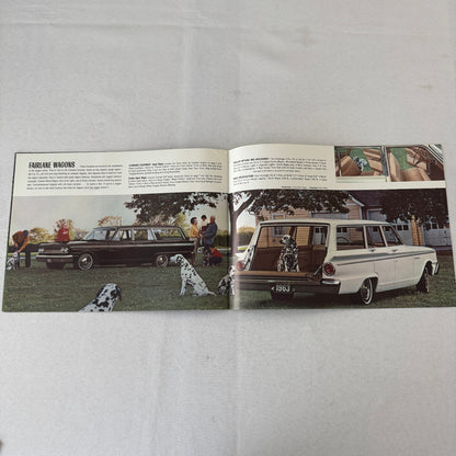 1963 Ford Fairlane Car Sales Brochure Catalog Canadian Fairlane 500 Wagon +