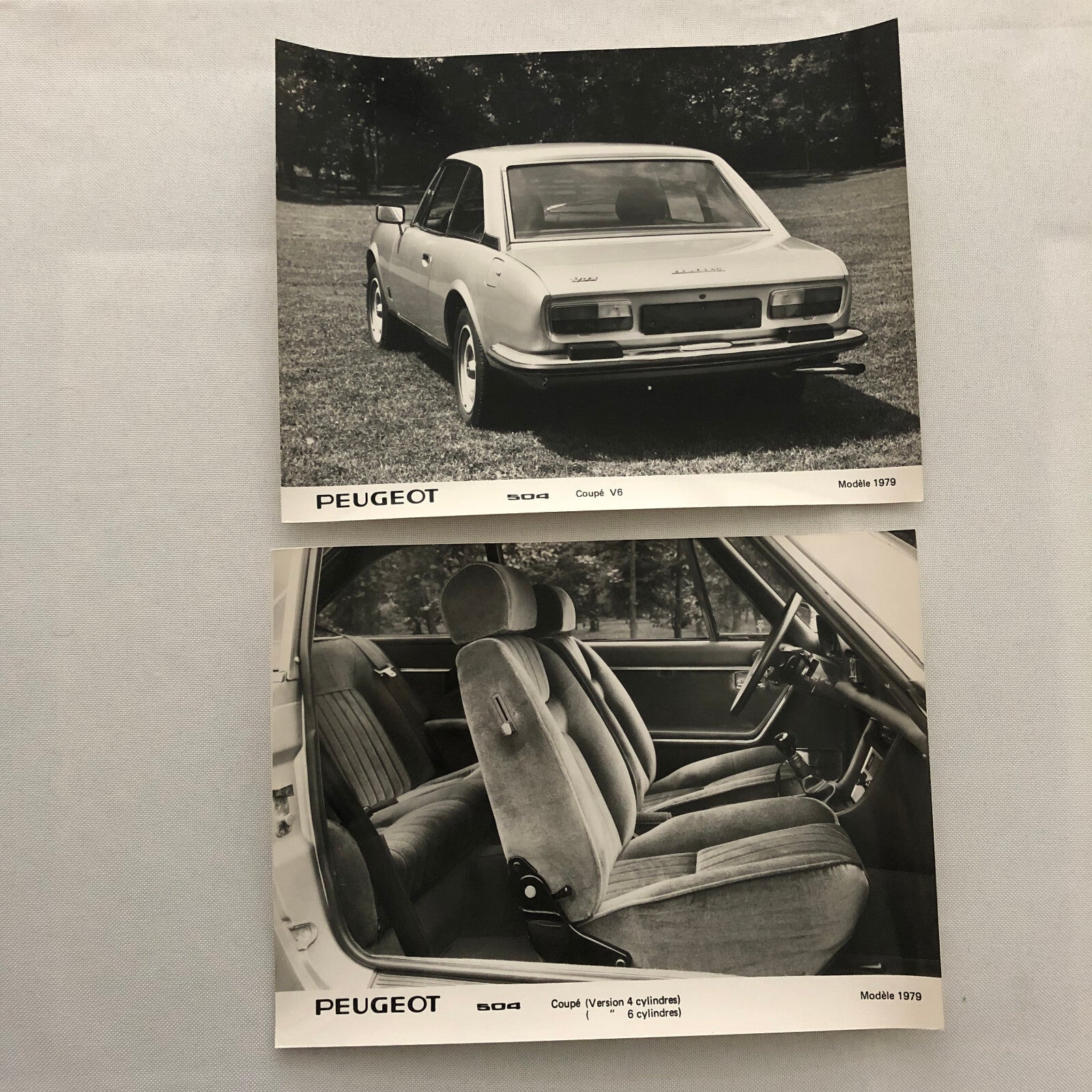 1979 Peugeot 504 Coupe Factory Press Photo Photograph Print Lot of 2