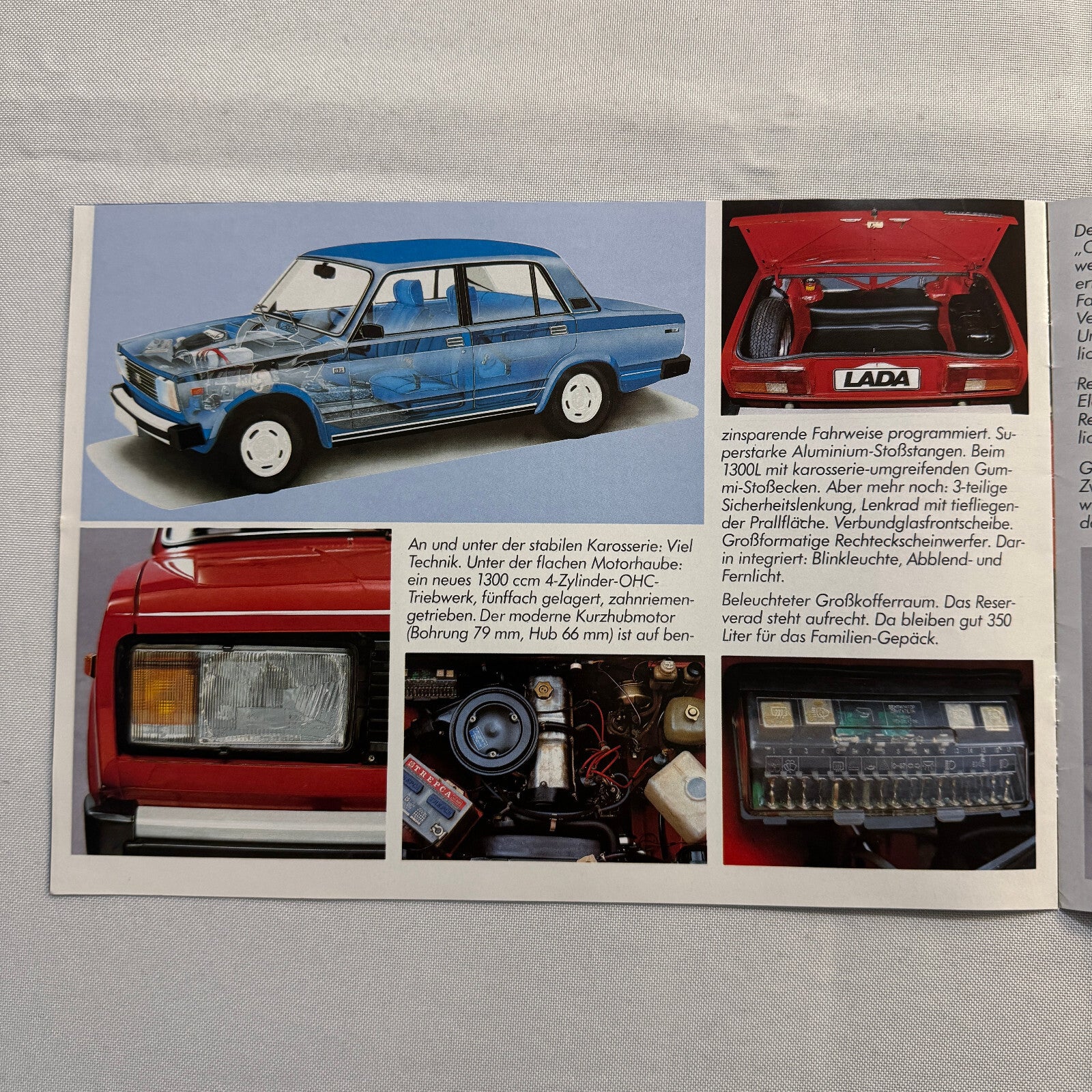 Lada Nova 1300 1300 L Car Sales Brochure Catalog Advertising German Text Vintage