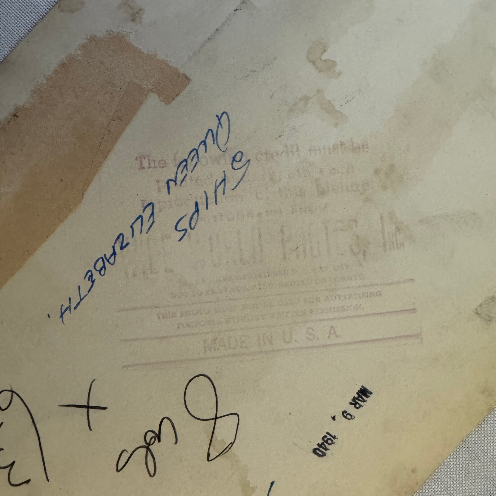 Vintage Ship Boat Photo Photograph Print Queen Elizabeth 1940