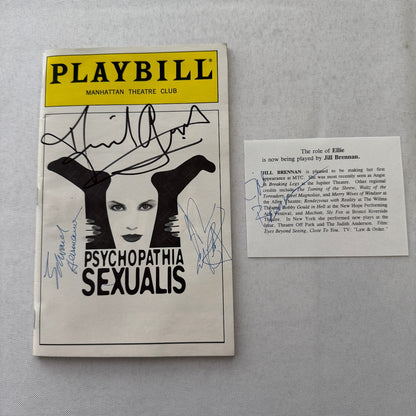 Psychopathia Sexualis Cast Signed Theater Playbill Autographed Signature 1997