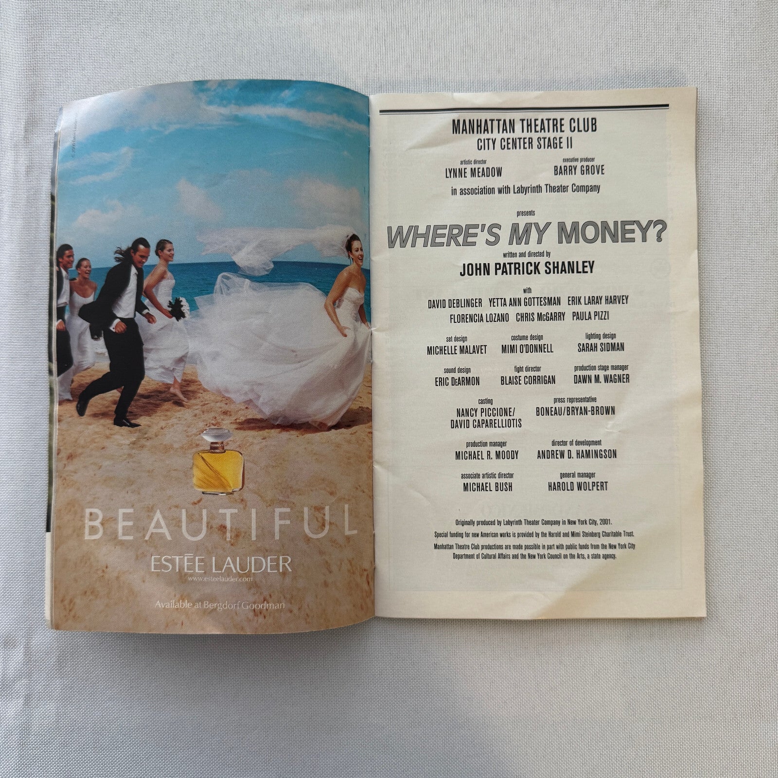 Where's My Money Signed Playbill Autographed Program David Deblinger 2001