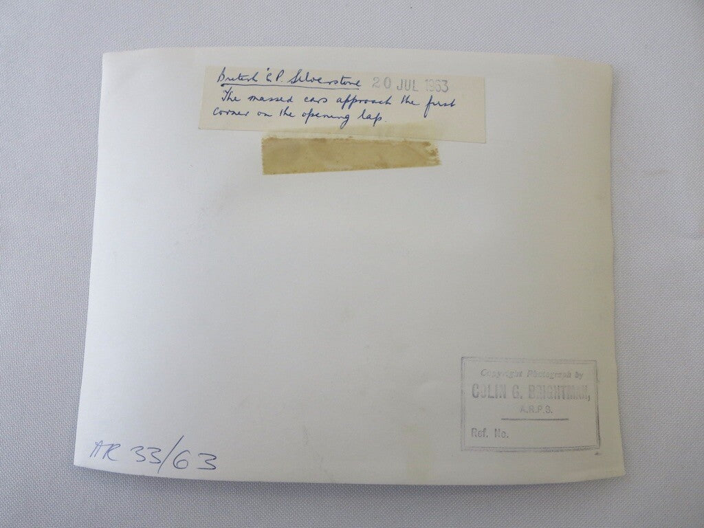 Vintage 1963 Racing Photograph Photo - British Grand Prix Silverstone Cars 