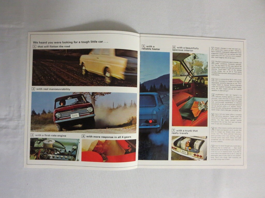 1960s General Motors of Canada Epic & Envoy Sales Brochure Advertising 