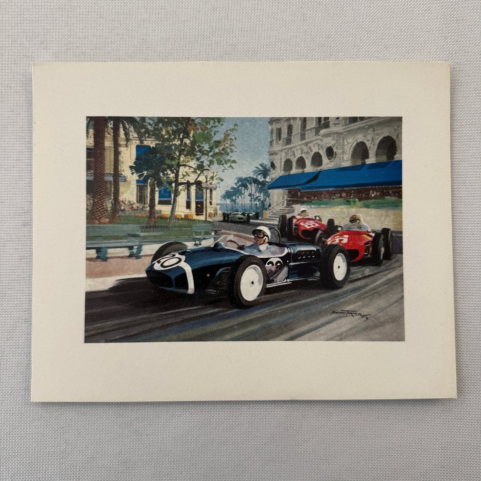 Stirling Moss Lotus Climax Richie Ginther Ferrari Racing Illustration Print