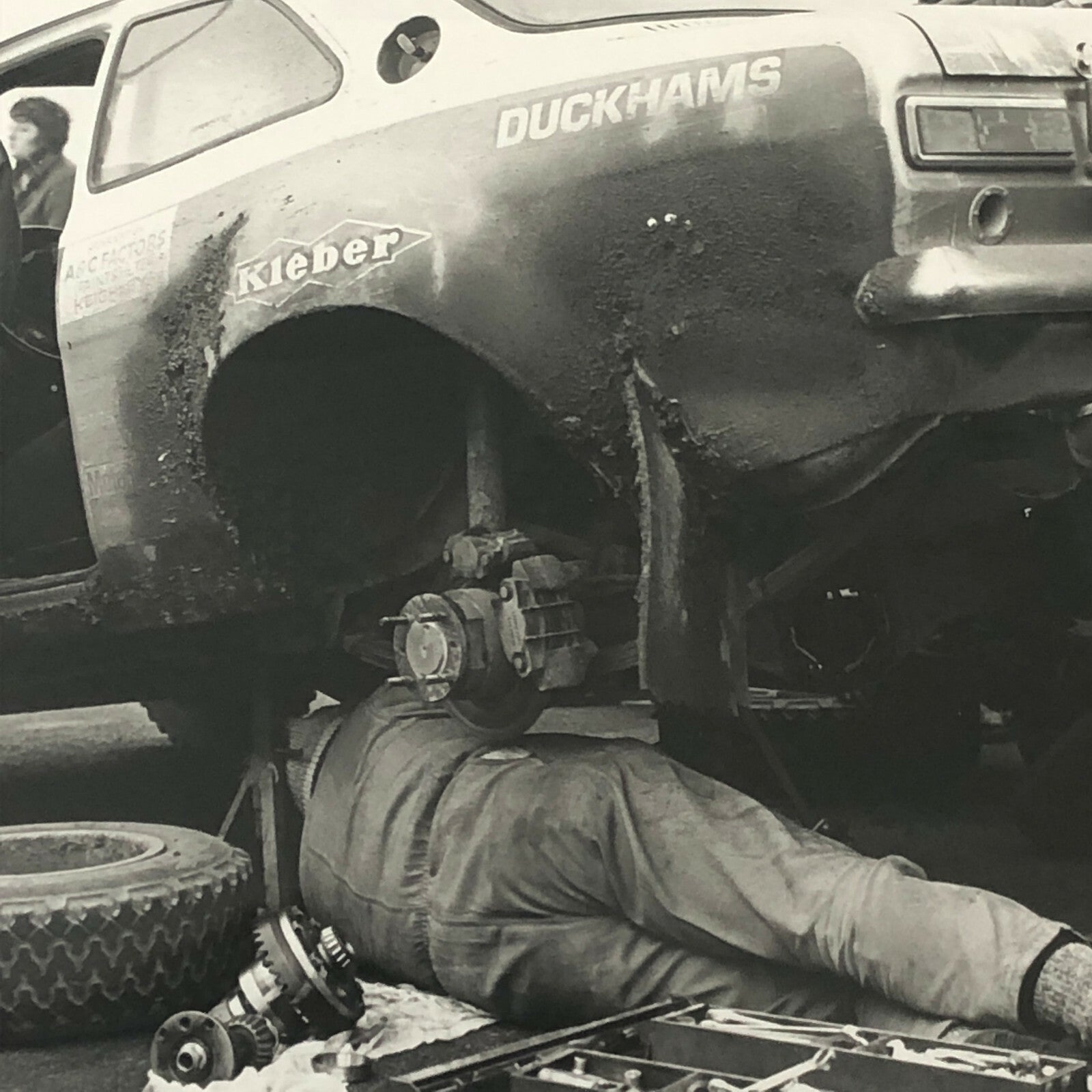 Vintage Rally Racing Photo Photograph 1974 Rallye RAC Car Mechanics