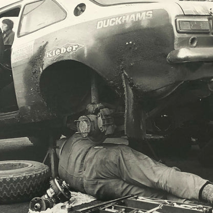 Vintage Rally Racing Photo Photograph 1974 Rallye RAC Car Mechanics