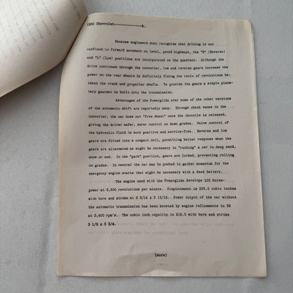 1951 Chevrolet Car General Motors Factory Press Release Document Letter Lot of 2