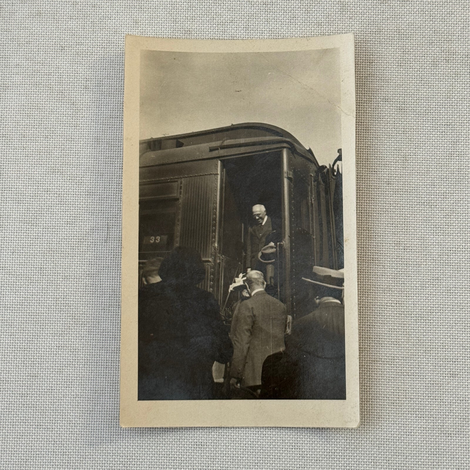 Vintage Photo Photograph Lot 5x Crowd of People around Trains