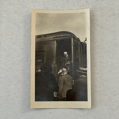 Vintage Photo Photograph Lot 5x Crowd of People around Trains