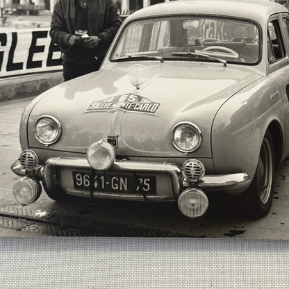 1958 Rallye Monte Carlo Renault Dauphine Car Photo Photograph Rally Racing