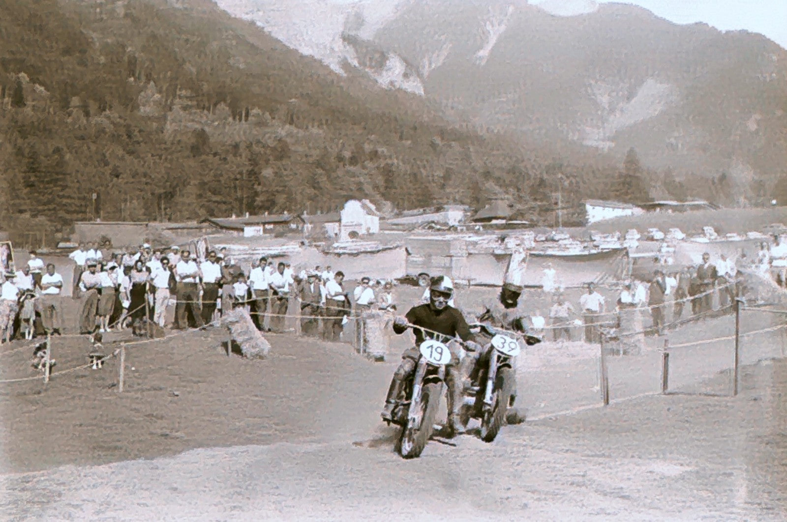 Vintage Motorcycle Racing Photo Luzisteig Motocross Negative Lot 1962