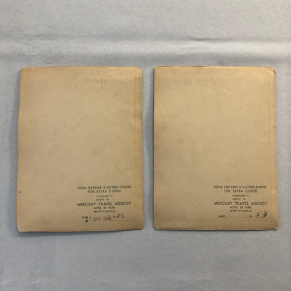 Vintage Monte Carlo Photo Photograph Lot of 2x Band - Possibly Rally Drivers