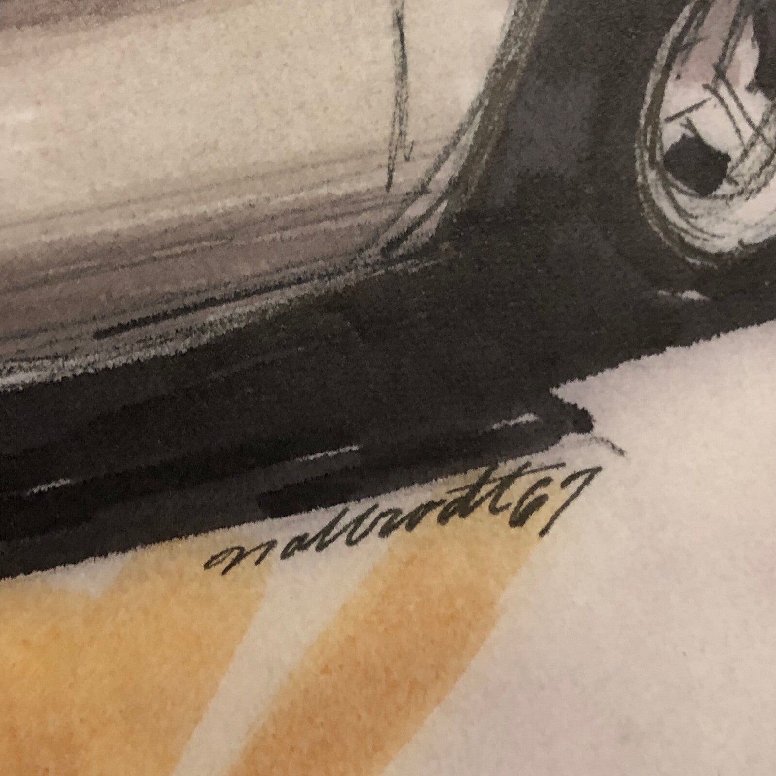 Styling Concept Automobile Illustration Art Drawing Sketch Vintage 1967 NOTTRODT