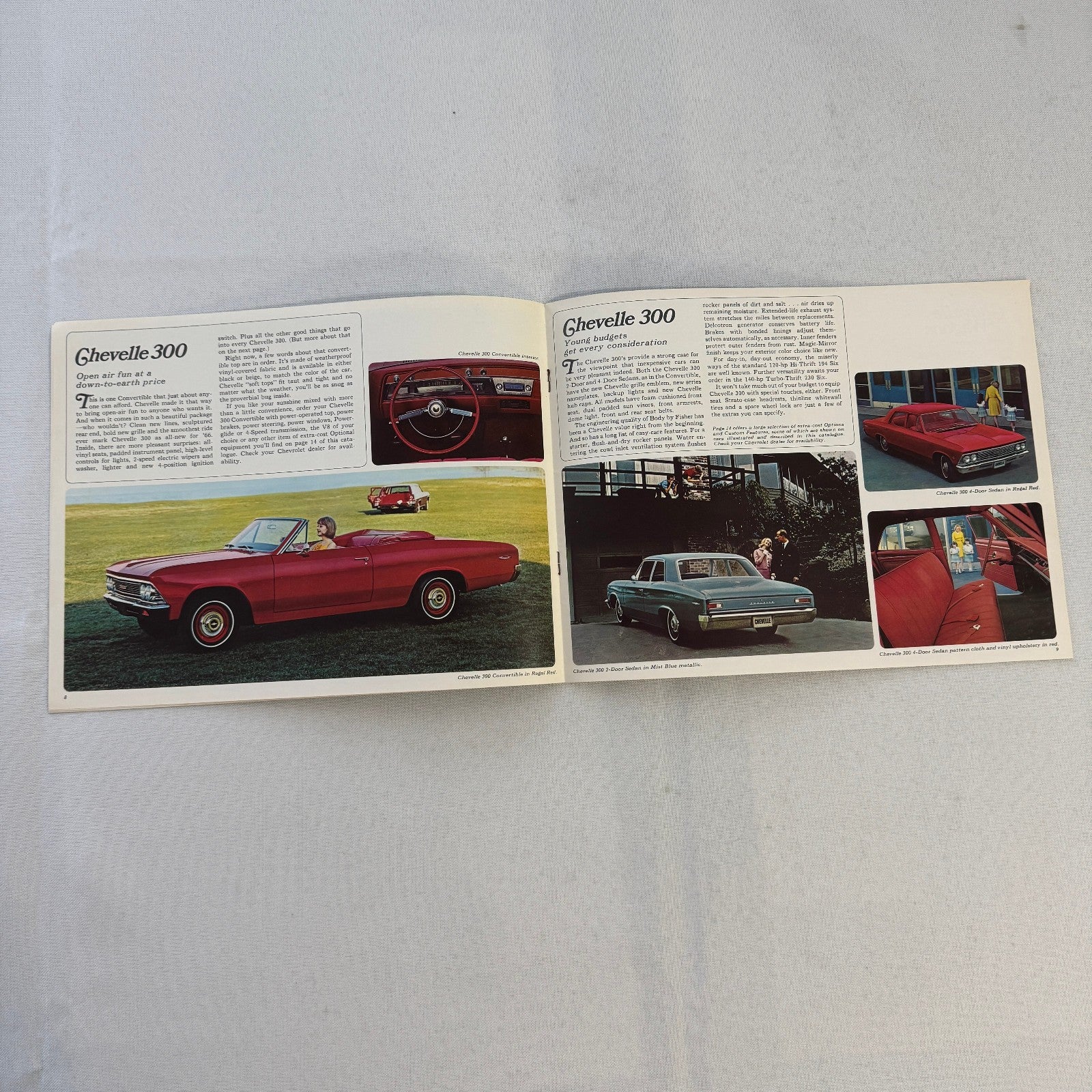 1966 Chevrolet Chevelle Sales Brochure Catalog Malibu Convertible 300 Wagon