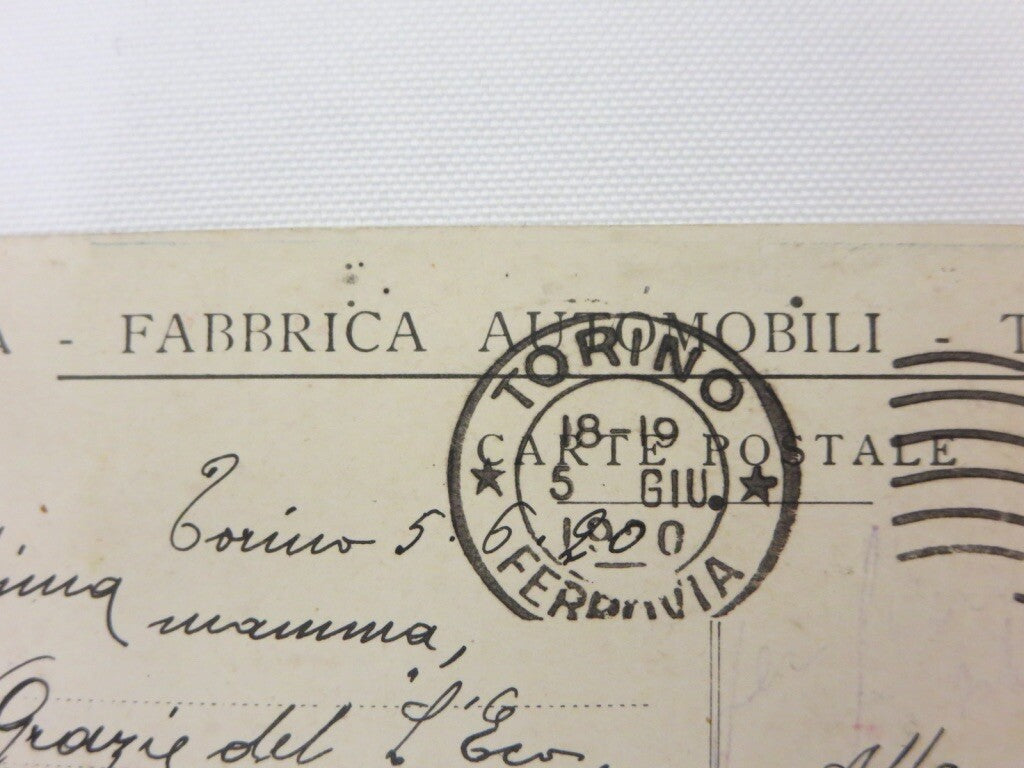 Vintage Italia Fabrica Automobili Torino Car Postcard Post Card 