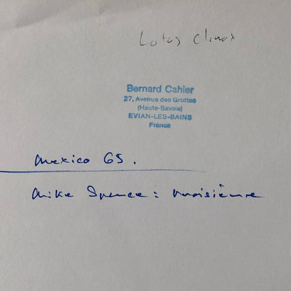 Vintage Bernard Cahier Racing Photo Mike Spence Lotus Climax 1965 Mexico GP