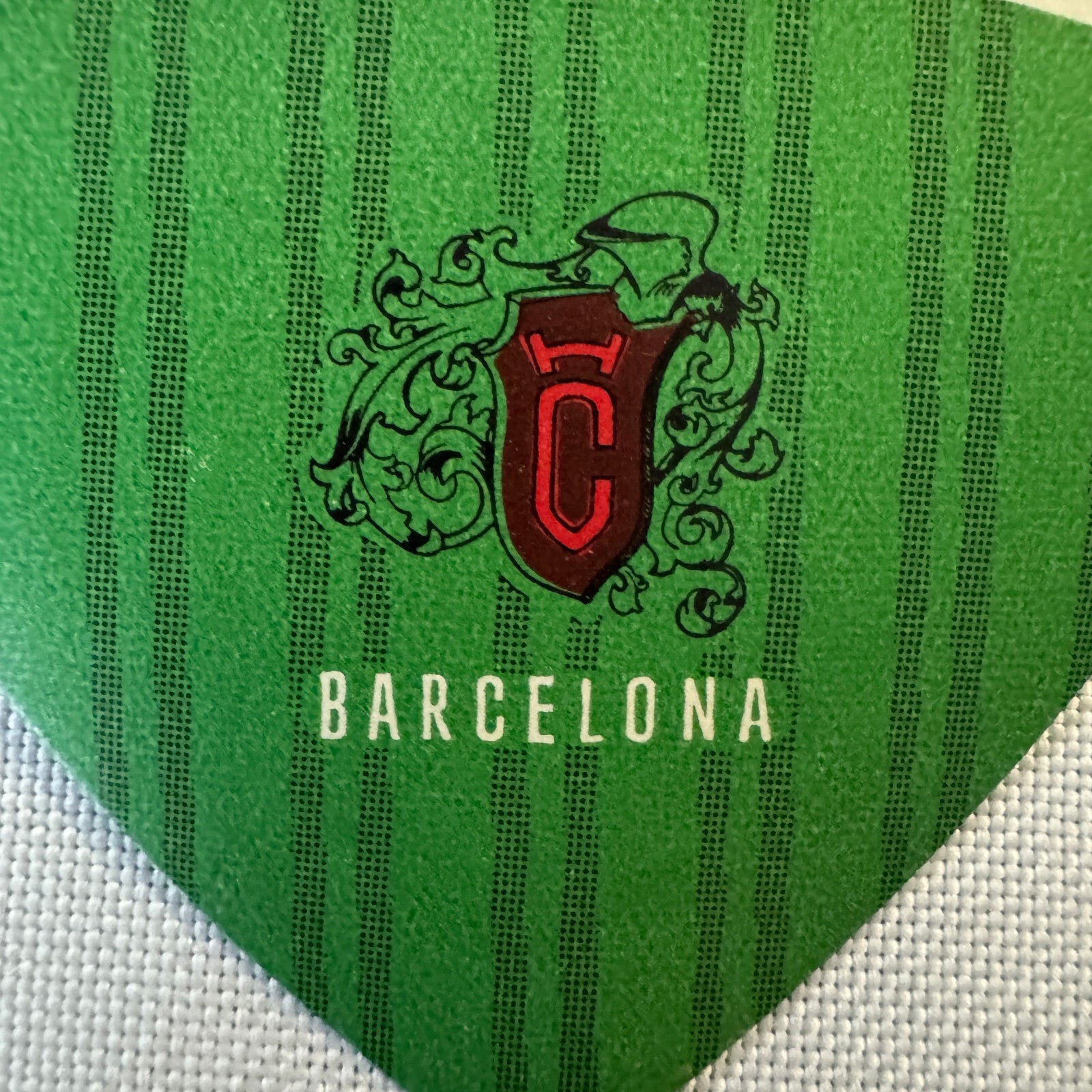 Vintage Travel Luggage Label Covadonga Barcelona Spain Spanish Espana