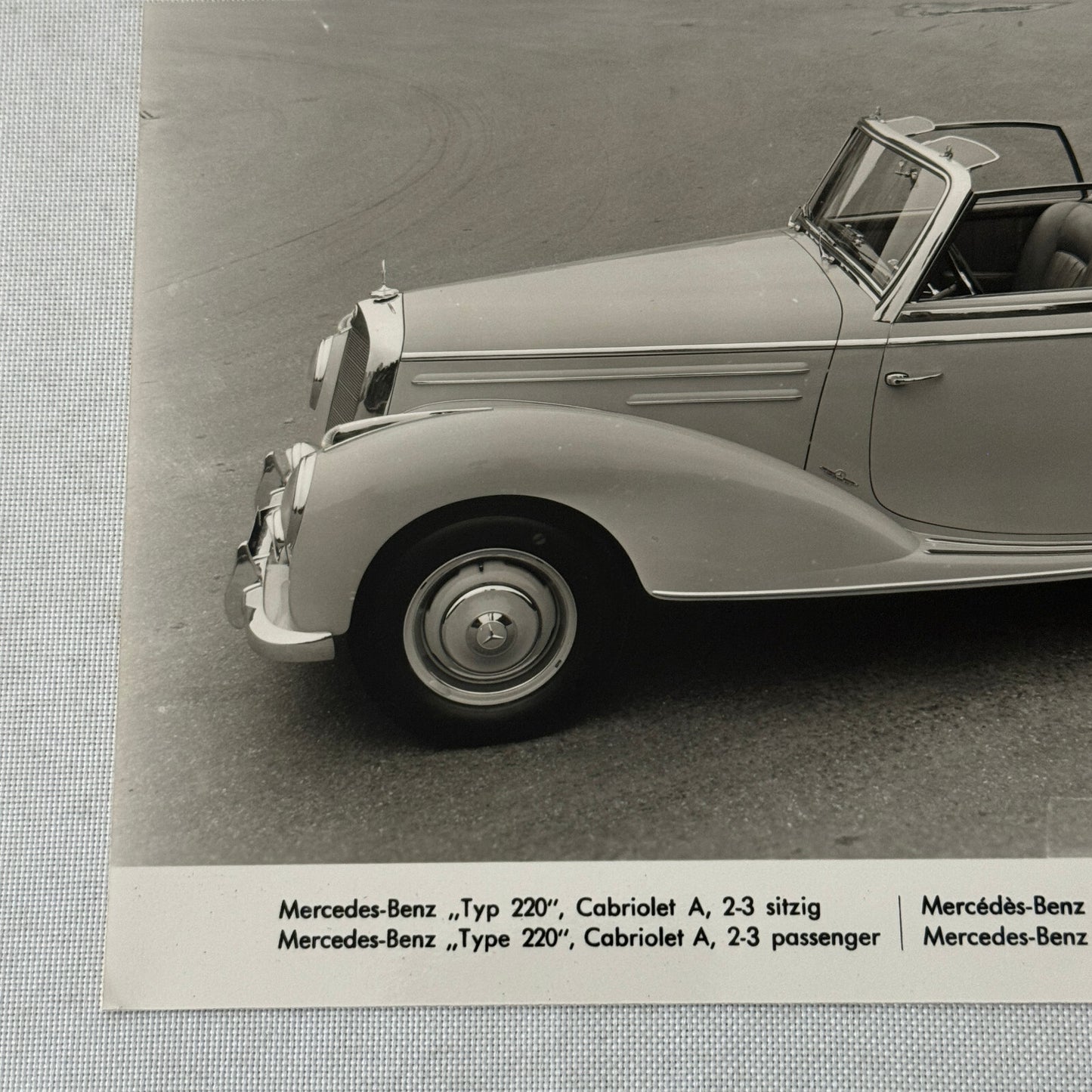 Mercedes Benz Typ 220 Cabriolet A Convertible Car Factory Press Photo Photograph